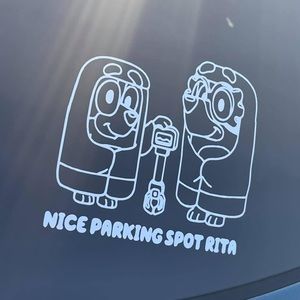 Bluey grannies sticker - nice parking spot Rita